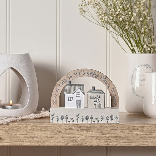 My Happy Place Shaped Plaque