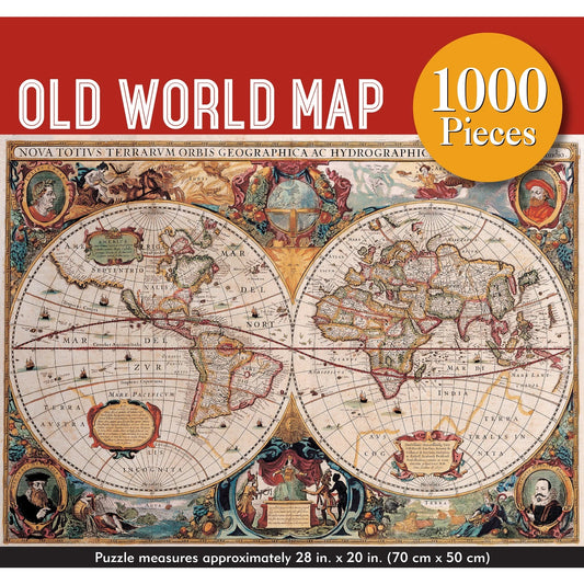 Old World Map Puzzle 1000 Pieces