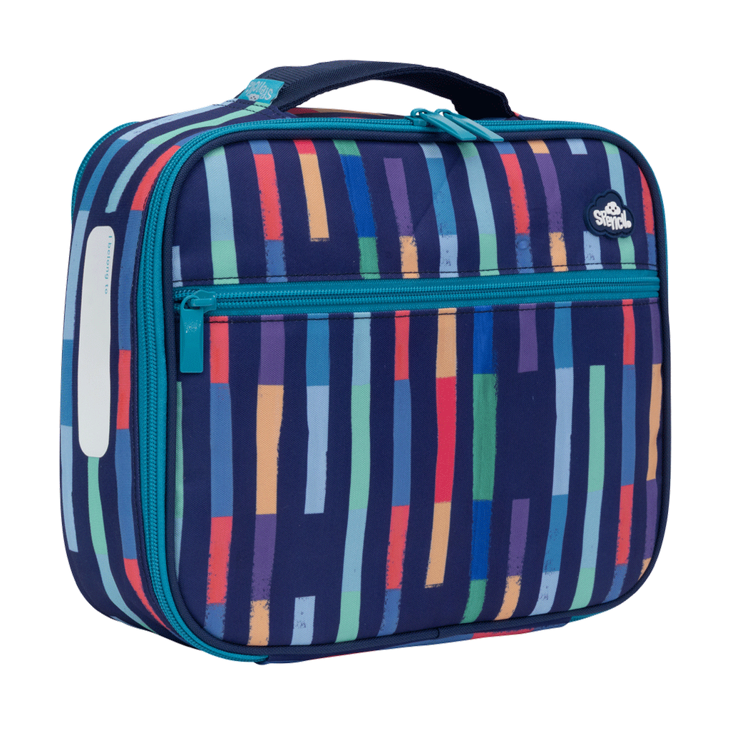 Spencil Big Cooler Lunch Bag - Bright Stripes