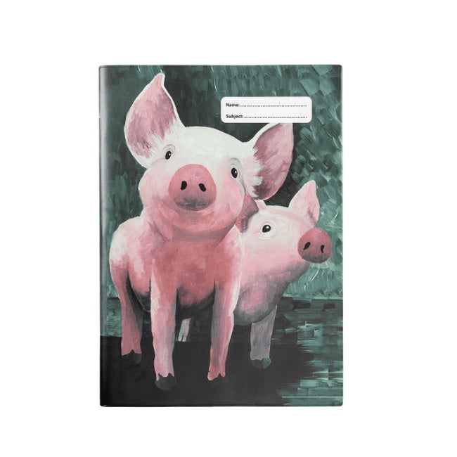 A4 Book Cover - Curious Pigs