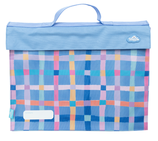 Spencil Library Bag - Pastel Plaid