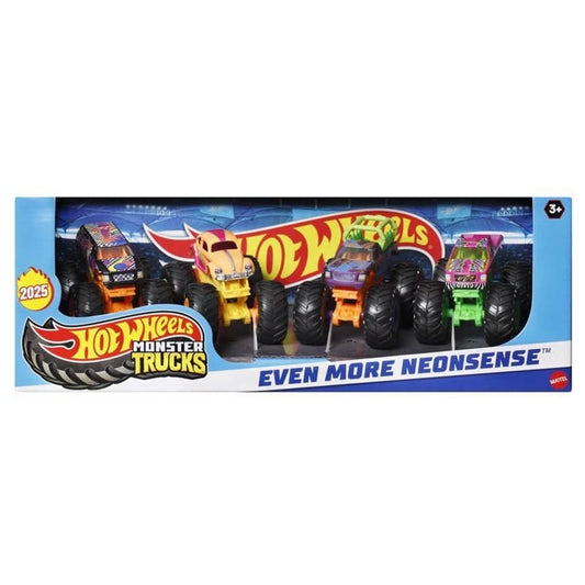 Hot Wheels Monster Trucks 4 Pack - Even More Neonsense