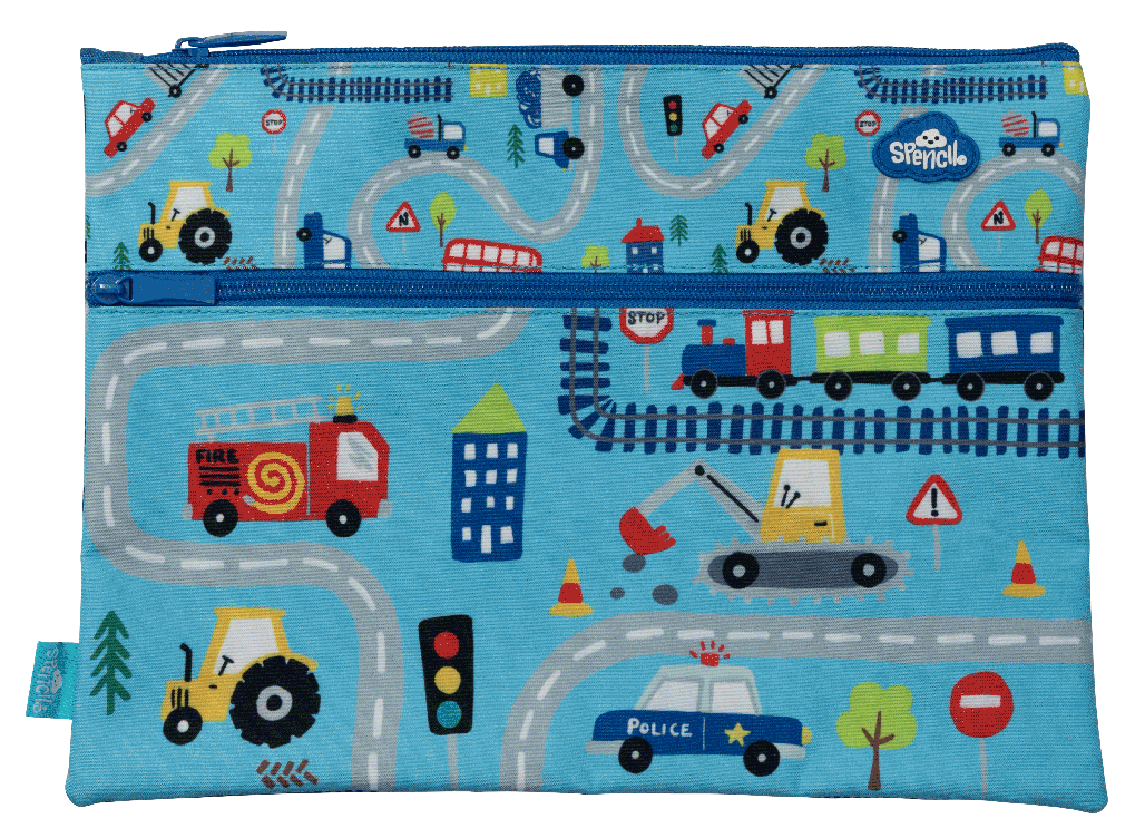 Spencil A4 Twin Zip Pencil Case Tiny Town
