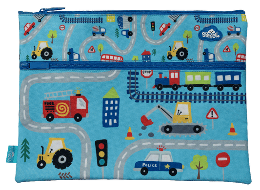 Spencil A4 Twin Zip Pencil Case Tiny Town