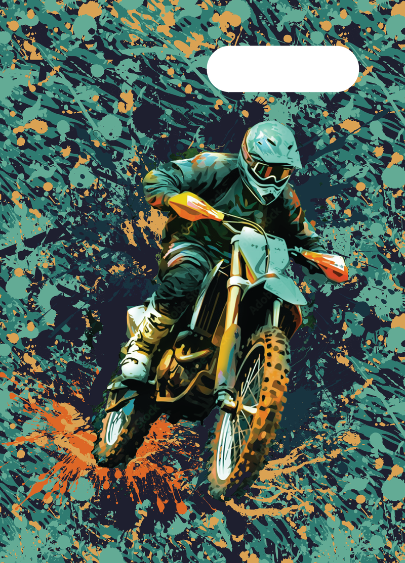 Spencil A4 Book Cover - Moto Camo Trax