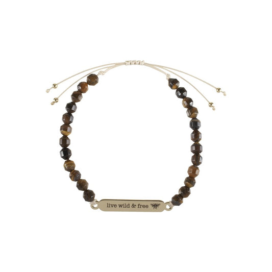 Beeutiful Bee's Beaded Bracelet - Tiger Eye