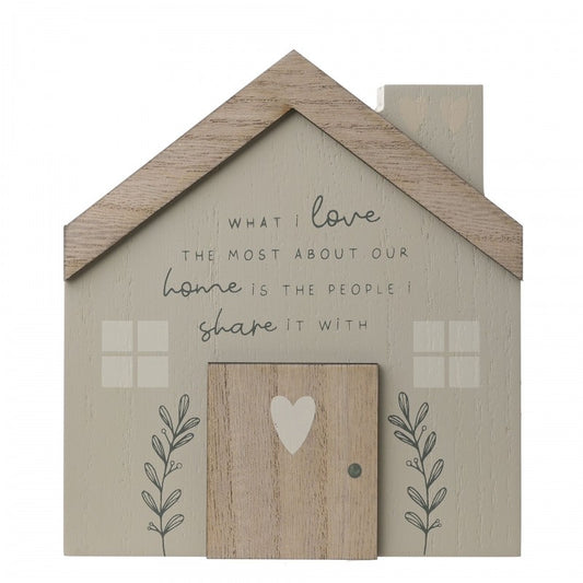 What I Love Most Shaped Plaque