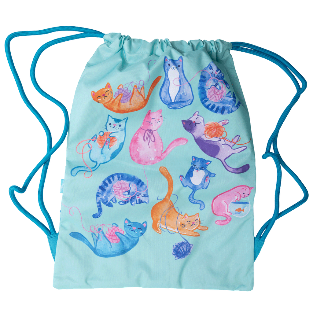 Spencil Big Drawstring Bag - Crazy Cats