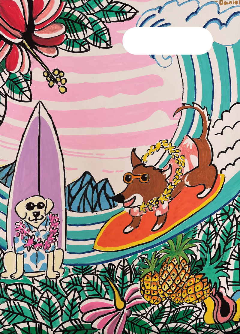 Spencil A4 Book Cover - Surf's Up