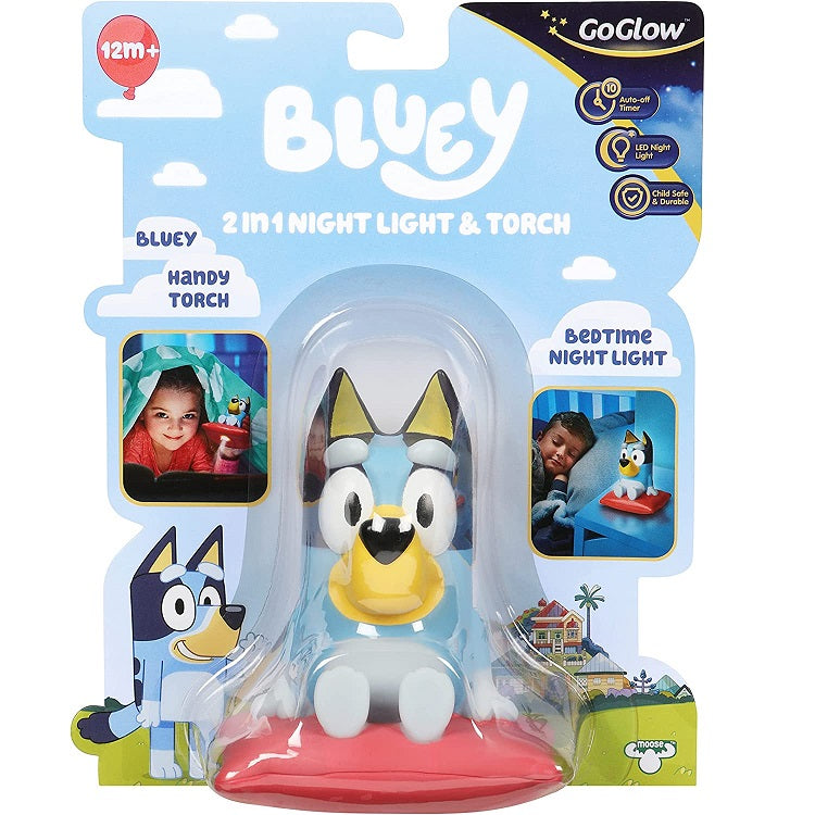 Bluey 2 in 1 Night Light & Torch packaged front
