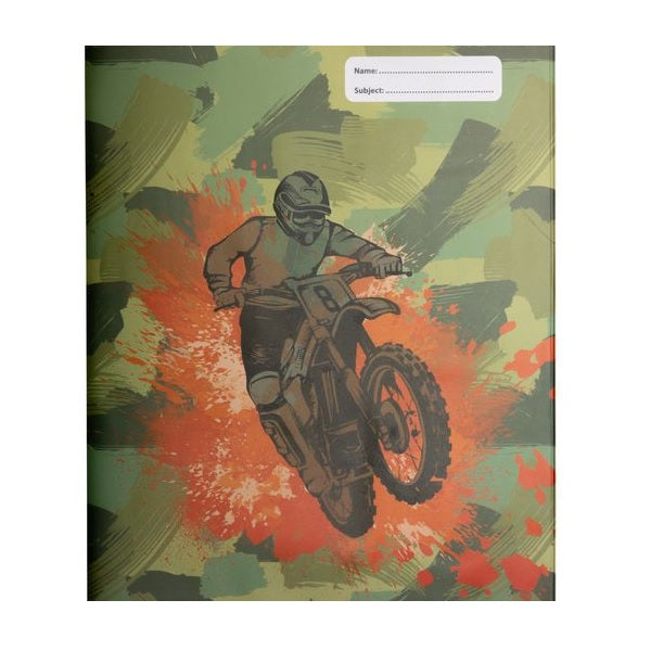 Exercise (9x7) Book Cover - Camo Biker