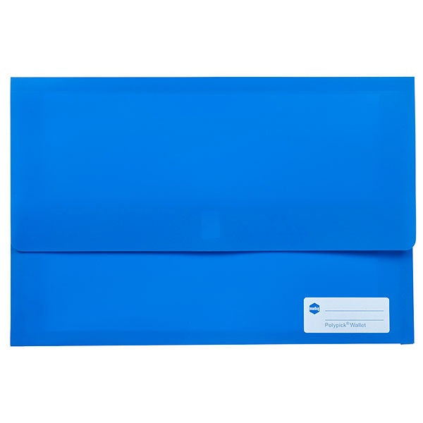 Document Wallet Plastic Blue