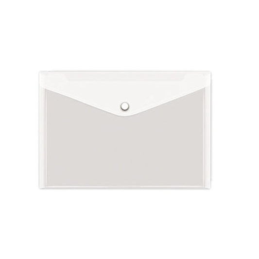 Document Wallet A4 Plastic Clip Button Clear