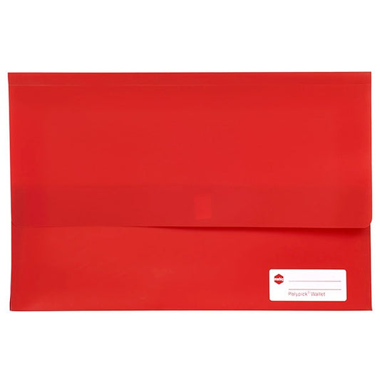 Document Wallet Plastic Red