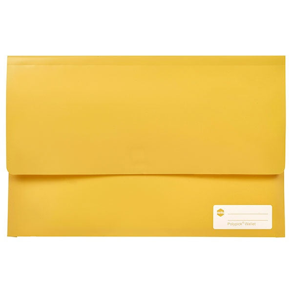 Document Wallet Plastic Yellow