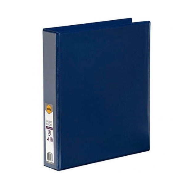Insert Binder Marbig A4 Clearview 2D Ring 38mm Blue