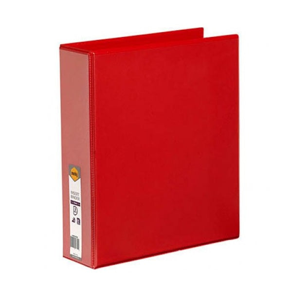 Insert Binder Marbig A4 Clearview 3D 50mm Red