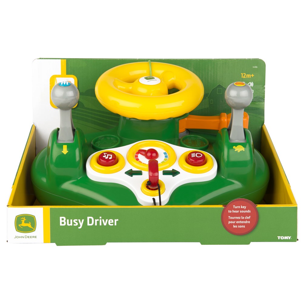 John Deere Toy Busy Driver packaged front