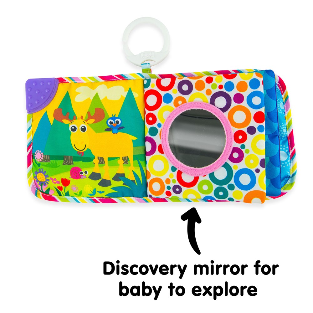 Lamaze Friends Soft Book pages example discovery mirror
