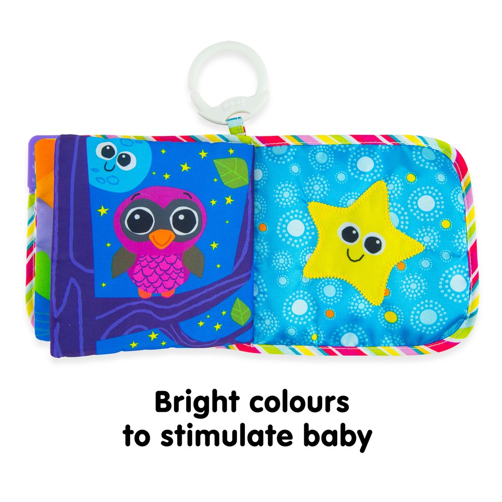 Lamaze Friends Soft Book pages shown bright characters
