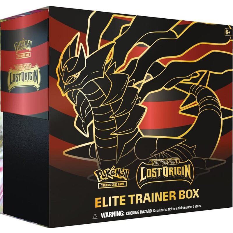 Front view of Pokemon TCG Lost Origin Elite Trainer Box