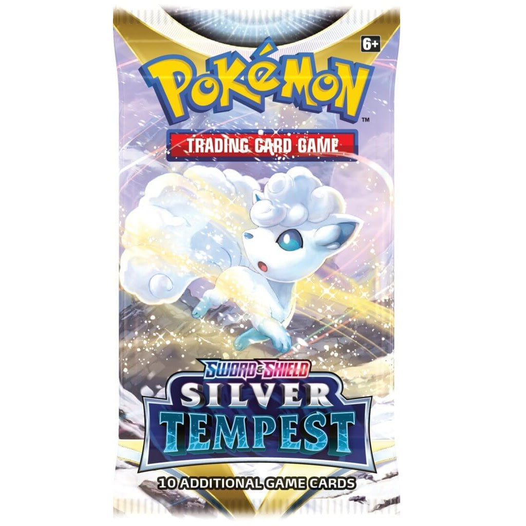 Pokemon TCG Sword & Shield Silver Tempest Booster pack front