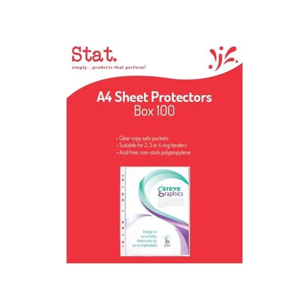 Sheet Protectors A4 100 Pack