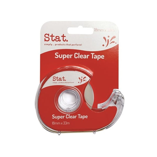 Tape Super Clear 18mm x 33m on Dispenser