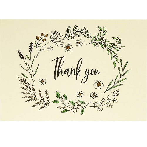 Native Botanicals Thank You Note Cards