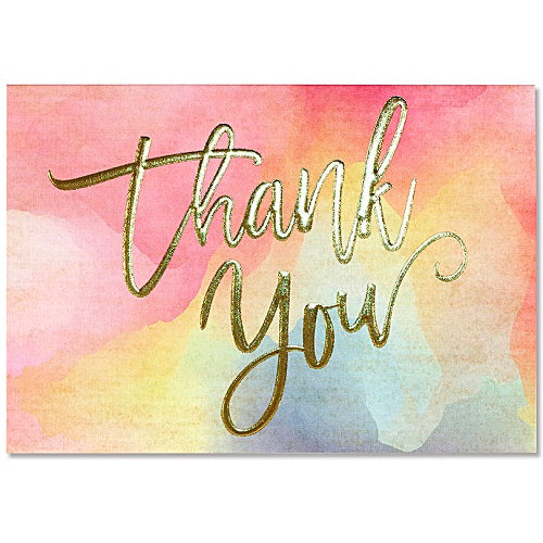 Watercolour Sunset Thank You Note Cards